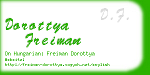 dorottya freiman business card